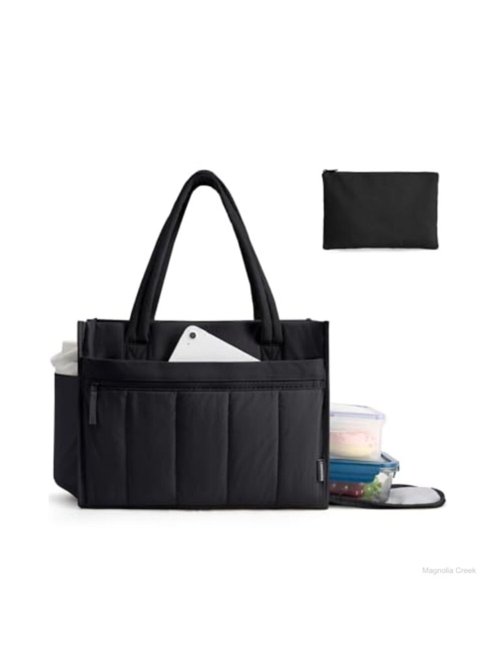 Puffer Tote Bag 15.6 Inch Laptop Work Bag Large Purse Water Resistant